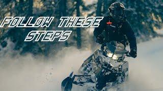 HOW TO TURN A SNOWMOBILE IN DEEP SNOW | ARE YOU SIDEHILLING WRONG?