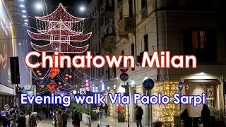 chinatown milan evening walk christmas 2024