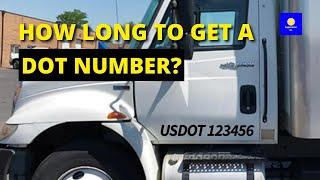 How Long To Get A DOT Number?   Can be obtained online the same application is submitted