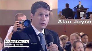Qantas chief executive Alan Joyce answers Michael Keating of Keating Media