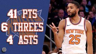 Mikal Bridges 41 pts 6 threes 4 asts vs Spurs 24/25 season