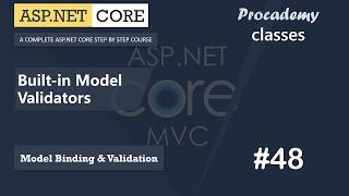 #48 Built-in Model Validators | Model Binding & Validation | ASP.NET Core MVC Course