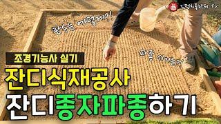조경기능사 실기 완벽대비｜잔디종자파종하기｜잔디식재공사