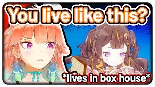 Kiara: Girl, you live like this? Anya refuses to admit that she lives like this... 【Hololive】