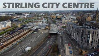 Stirling city centre : Drone tour