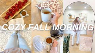 7AM FALL MORNING VLOG: new home decor, cozy coffee, + to-do lists ️