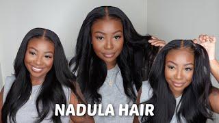 Affordable Easy Pre-bleached HD BlendAway Glueless YAKI Straight Wig for Beginners ft Nadula hair