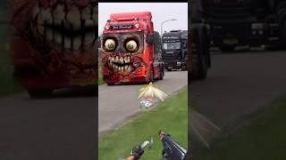 AmazingTRUCK TRONTON FUSO ZOMBIETruk Oleng, Truck Zombie #dumptruck #zombiesurvival #shorts