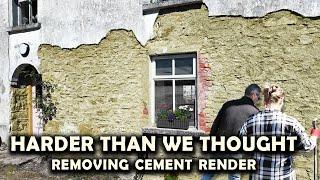 Removing Cement Render From Our Irish Farmhouse Is Hard Work | Farmhouse Restoration