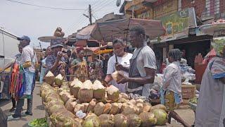 4K MOST FAMOUS STREET MARKET IN GHANA ACCRA MAKOLA, AFRICA