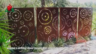 Privacy Screens | Decorative Screens | Metal Garden Corten Screen-AHL Corten Group#screen #panel