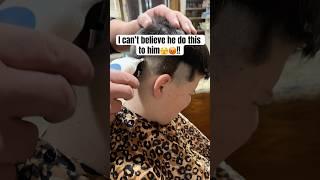 Dad gives kid worst haircut ever!! #shorts