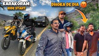 Bikes Unload Kr Ke Karakoram Highway Ki Ride Start Kardi  JD or Bunty Ny Dhoka De Dia 