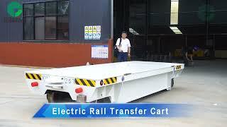 Factory Electric Rail 25 Tons Transfer Cart,Motorized Heavy Duty Flatbed Transport Trolley