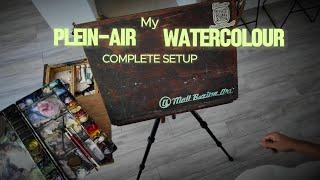 The best setup for Watercolor painting outdoors en Plein-Air! My complete run-through.