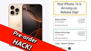 iPhone 16 PRE-ORDER HACK!! - How to get ONE on RELEASE DAY!