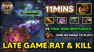 EPIC LATE GAME RAT & KILL CARRY Anti Mage With 11Mins battle Fury Fast Farm Speed | 7.37e DOTA 2