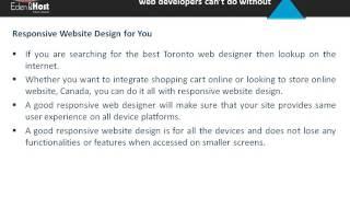 Responsive Websites Toronto - Eden P Host