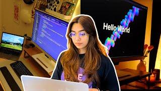 [coding vlog] 6 hours frontend marathon: 3d web design, text animations & more