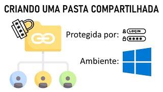 Como Criar Pasta Compartilhada Protegida Por Senha na Rede Local/Interna #windows
