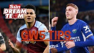 The Sun DreamTeam Fantasy Football Tips GW5 Selection