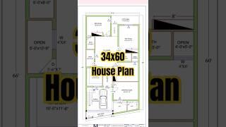 34x60 Floor Map Design, House Map 34 x 60 #ytshorts #home #foryou