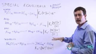 Equilibria Constants: Kw, Ka, Kb, and Ksp