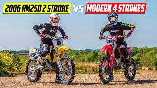 16-Year-Old 250 Two Stroke vs Modern 4 Strokes!