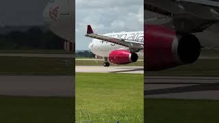 Virgin Atlantic A330 Up Close Departing Manchester Airport. #shorts #aviation #airport