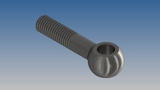 Autodesk Inventor 2019 exercise model-Cast Valve Eye bolt