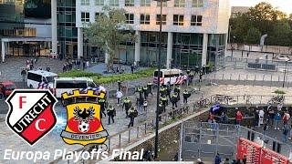 FC Utrecht vs. Go Ahead Eagles Deventer | Playoffs Final, massive clashes with the Police and Fans