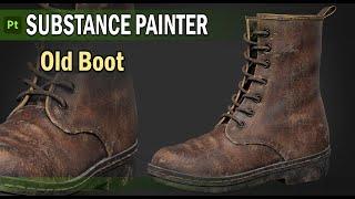 Creating Leather for Old Boot in Substance 3D painter | old leather material