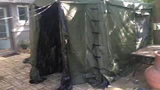 Command Post Tent with Frame in detail Camel