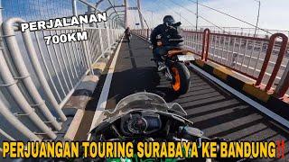 PERTAMA KALI LEWATIN JEMBATAN SURAMADU‼️KESERUAN TOURING 700KM SURABAYA BANDUNG