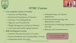 NANP Approved Program Highlight - Nutrition Therapy Institute (NTI) - Prerequisite for Board Exam