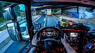 ASMR  POV Truck Driving Scania R500 | Germany With Colleague Alex Andersen | 4k HD |