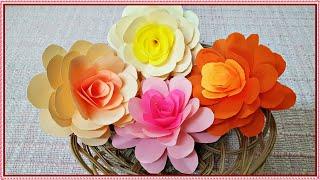 Beautiful Paper Flowers | DIY Paper Flower Craft | Simple & Easy Paper Rose Making #paperflower