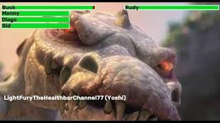 Ice Age: Dawn Of The Dinosaurs (2009) Final Battle with healthbars