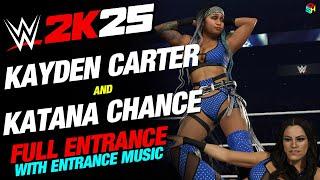 KAYDEN CARTER AND KATANA CHANCE WWE 2K25 ENTRANCE - #WWE2K25 CARTER AND CHANCE ENTRANCE WITH MUSIC