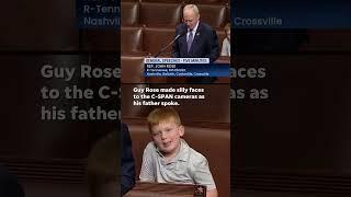 C-SPAN camera captures hilarious antics by congressman's son #Shorts