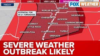 Severe Weather Outbreak Likely Across Central US With Multiple Strong Tornadoes Expected