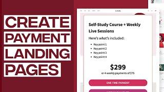 How To Make A Free Payment Landing Page For Beginners - 2025 Tutorial