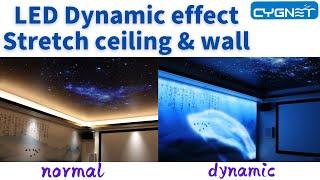 Led dynamic effect stretch ceiling and wall, the most popular design in 2021