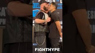 Caleb Plant TRIES TO PUNK Jose Reséndiz; REFUSES TO BREAK STAREDOWN during FACE OFF