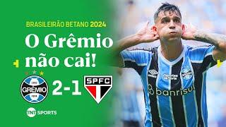 GRÊMIO BRILHA NO PRIMEIRO TEMPO E ENCAMINHA PERMANÊNCIA NA SÉRIE A! GRÊMIO 2X1 SÃO PAULO