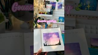 day and night scenery Painting with DOMS brush pen || scenery painting tutorial for beginners#Shorts