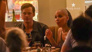 Bill Skarsgard Sips Wine With FKA Twigs While Out For Dinner In Los Angeles