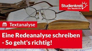 Eine Redeanalyse schreiben - So geht's richtig! | Deutsch verstehen mit dem Studienkreis