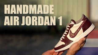 How To - Handmade Nike Air Jordan 1 Low Dior Bordeaux Red