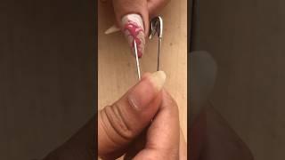 Easy Marble Nail Art Using Safety Pin| Khushi Shekhawat | #nailart #nailtutorial #ytshorts #nails